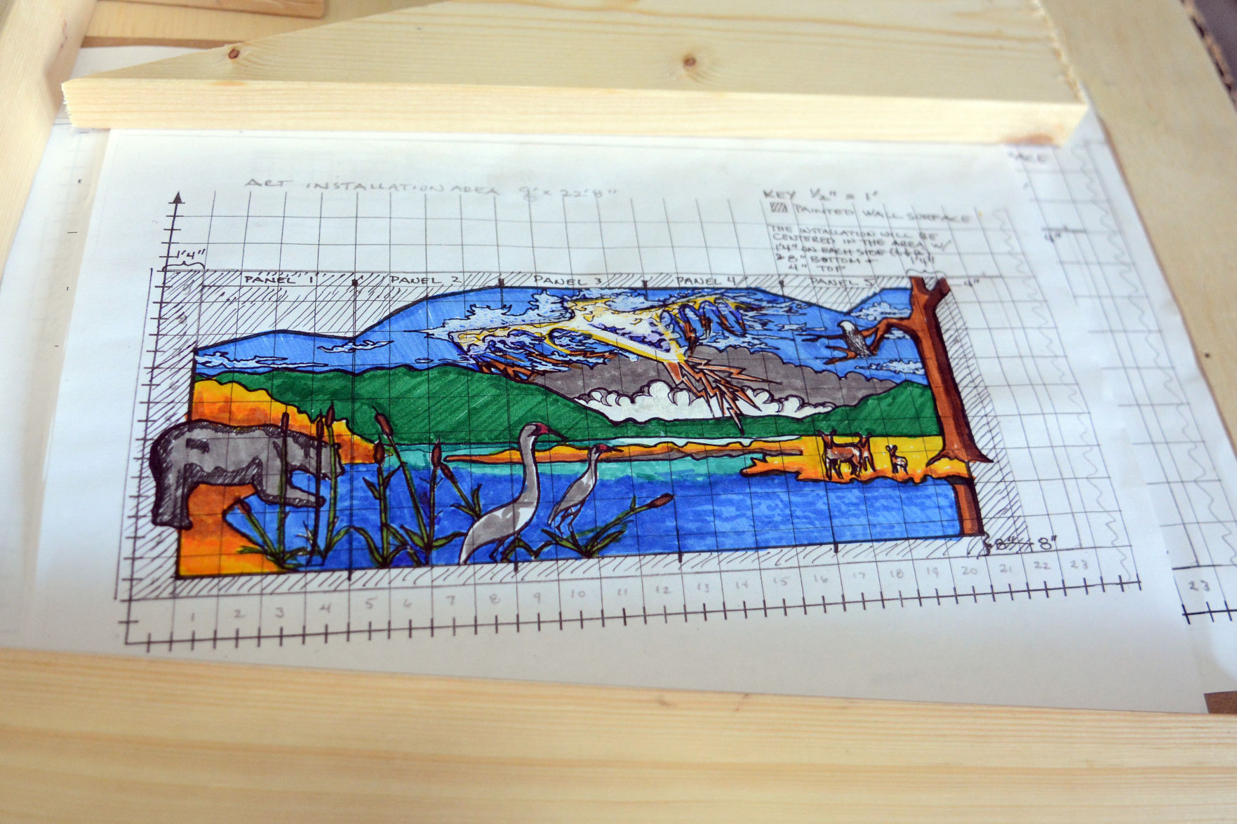 Little Eagle Arts Foundation mural for Baraboo middle school